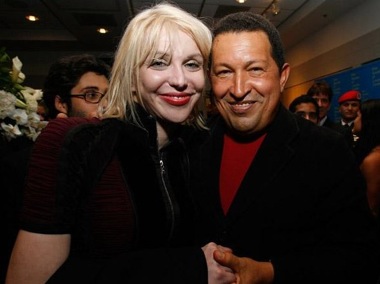 Courtney Love och Hugo Chavez